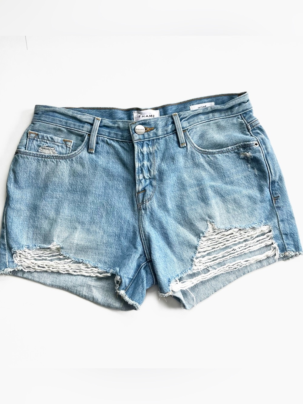 Frame Denim Le Cutoff Shorts Fullerrah Distressed